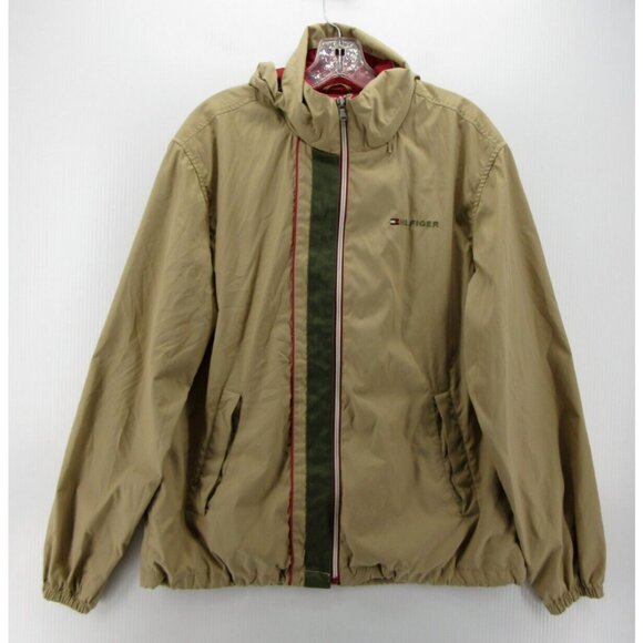 Tommy Hilfiger Jacket Medium Bomber Y2K Windbreaker Mesh Lined Vented - Picture 1 of 11